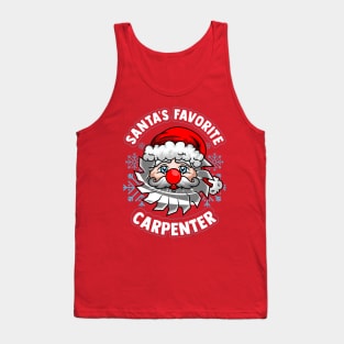 Santa's Favorite Carpenter Christmas Tank Top